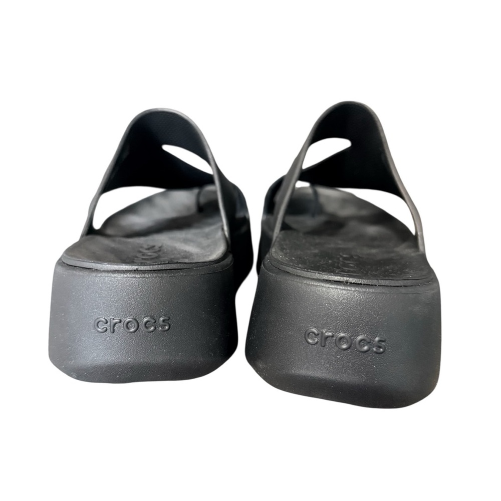 CROCS Women's Getaway Toe Loop Platform Sandal Black Size 8 - Picture 6 of 8